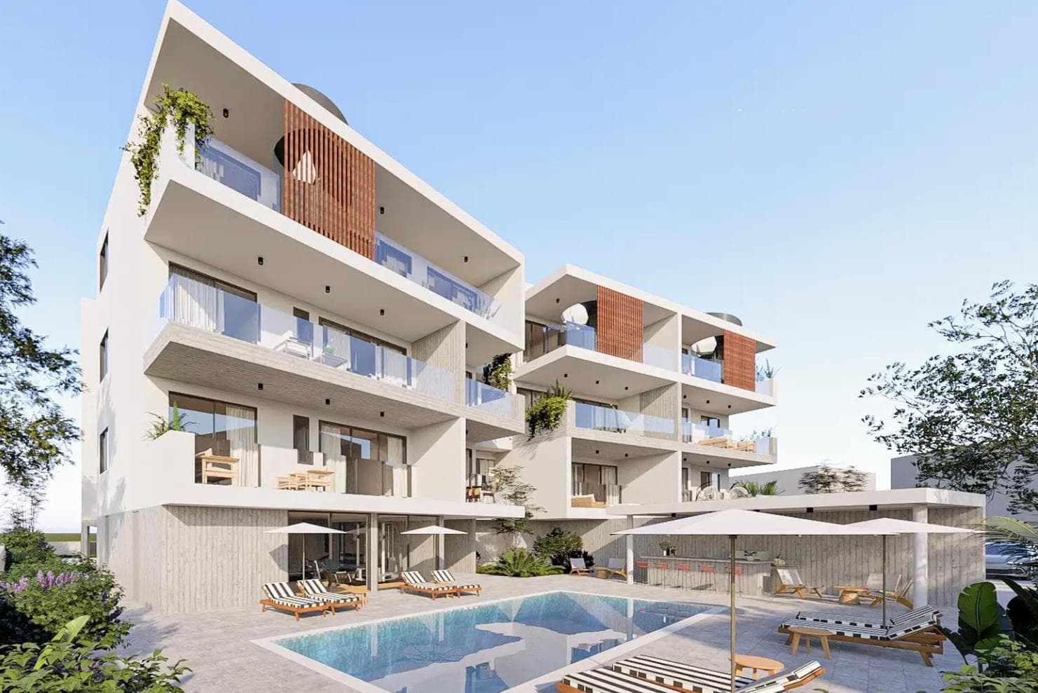 2-bedrooms apartments in Paphos, Cyprus.