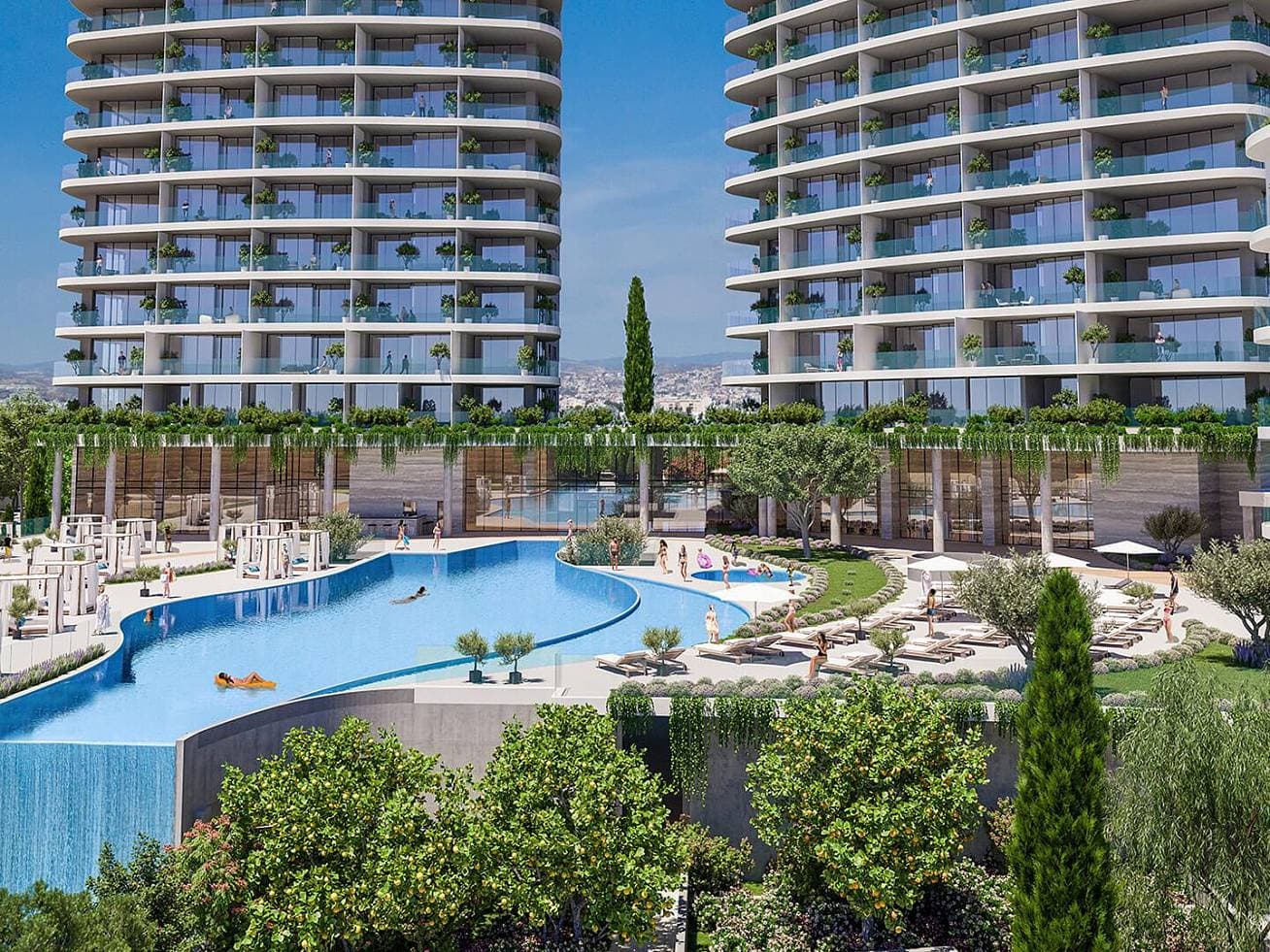 2-bedrooms apartments in Limassol, Cyprus.