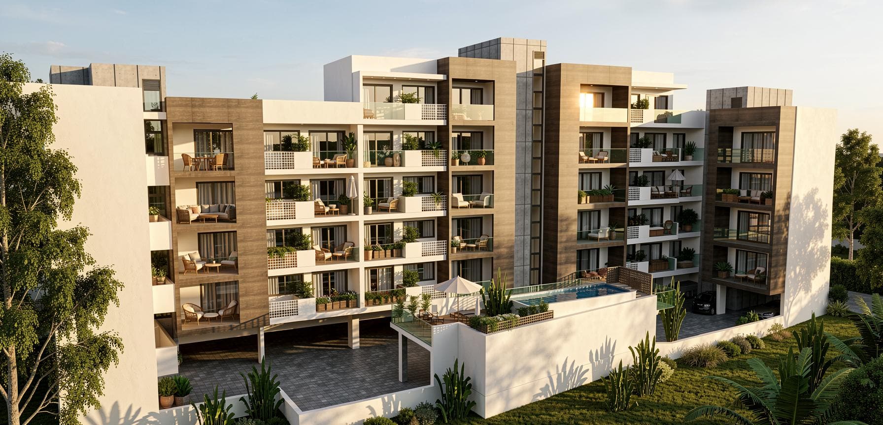 2-bedrooms apartments in Larnaca, Cyprus.