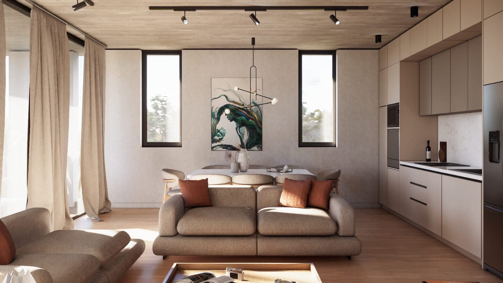 2-bedrooms apartments in Nicosia, Cyprus.