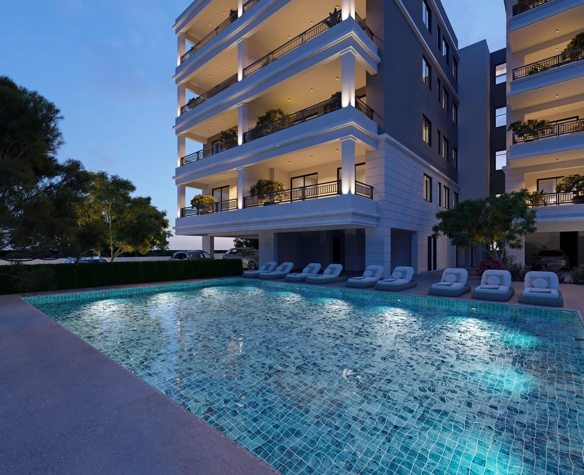 2-bedrooms apartments in Limassol, Cyprus.
