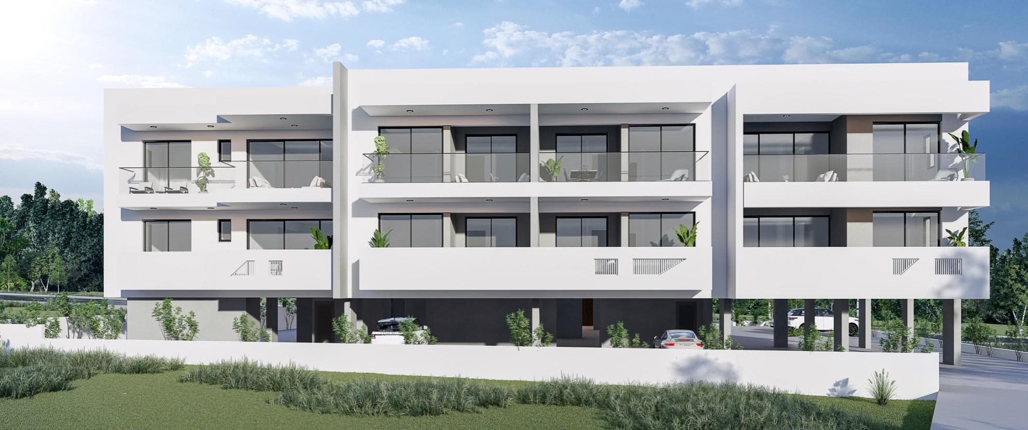 2-bedrooms apartments in Nicosia, Cyprus.