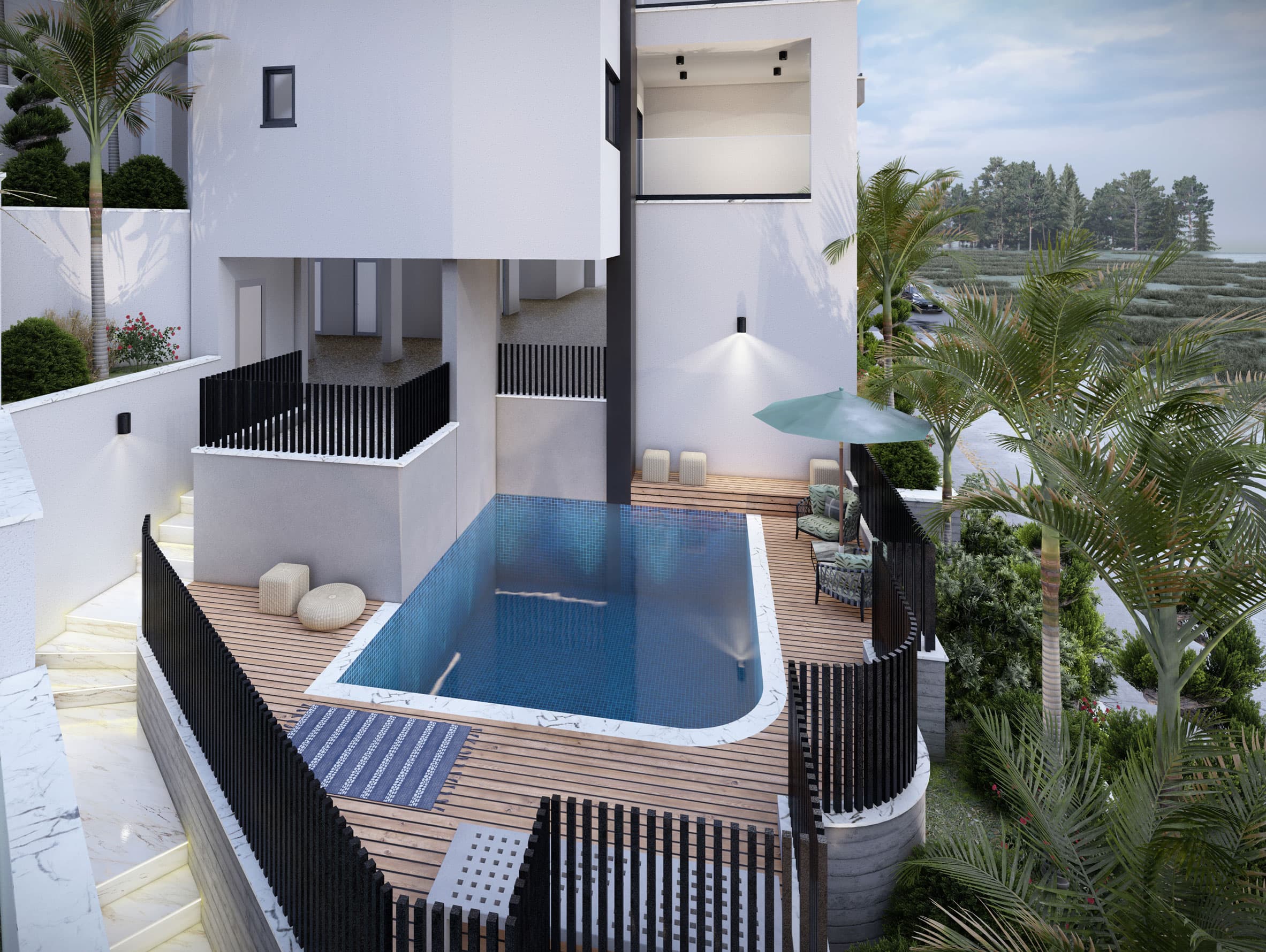 3-bedrooms apartments in Limassol, Cyprus.