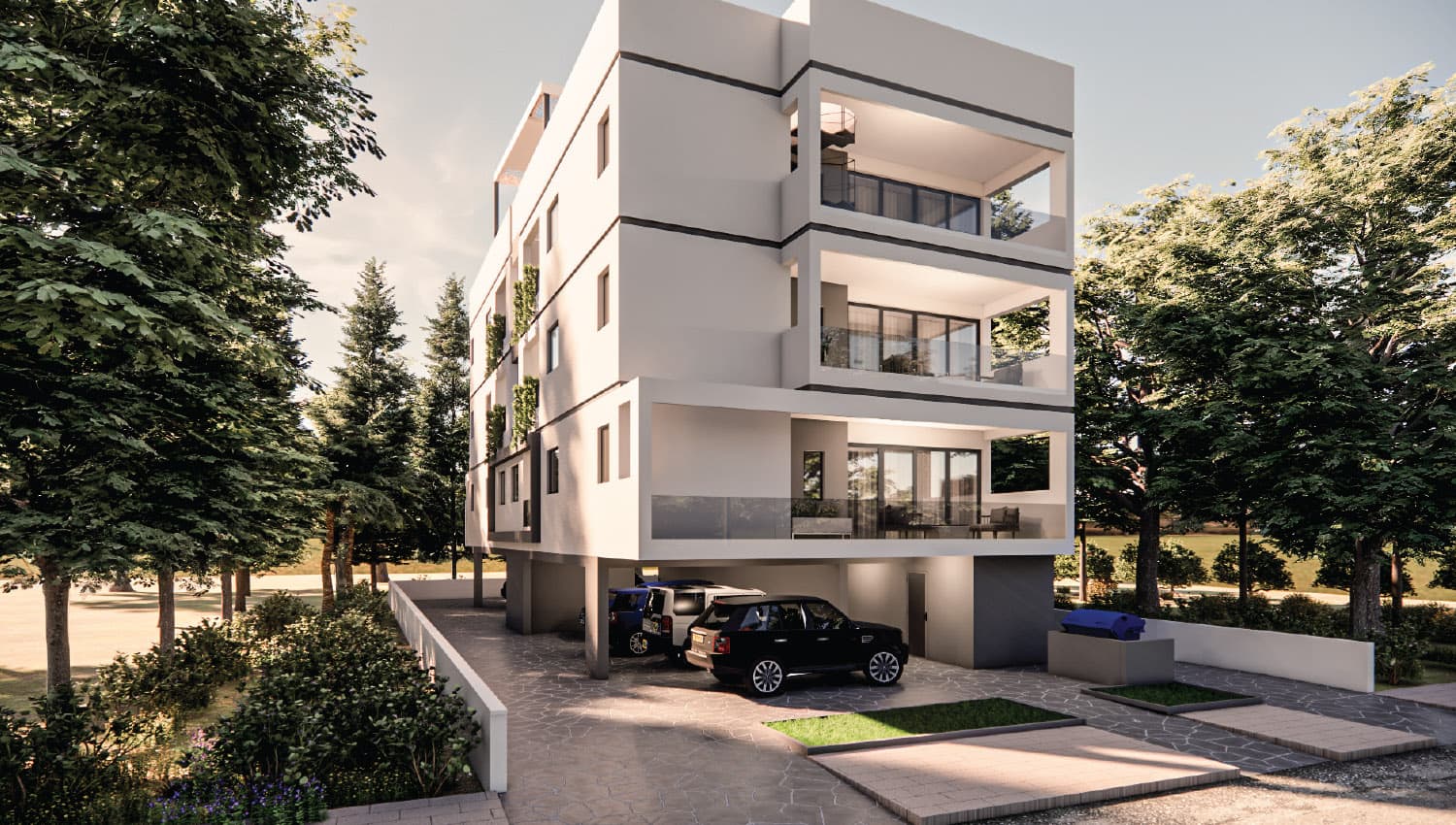 2-bedrooms apartments in Nicosia, Cyprus.