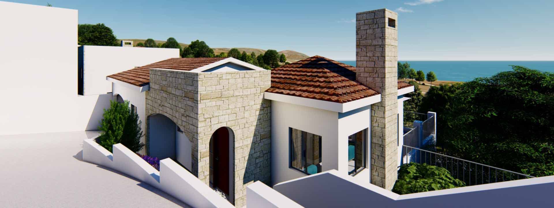 3-bedrooms house in Paphos, Cyprus.