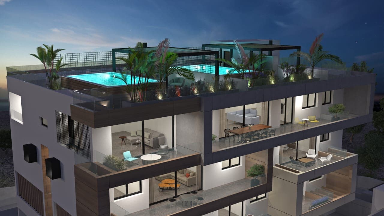 2-bedrooms apartments in Limassol, Cyprus.