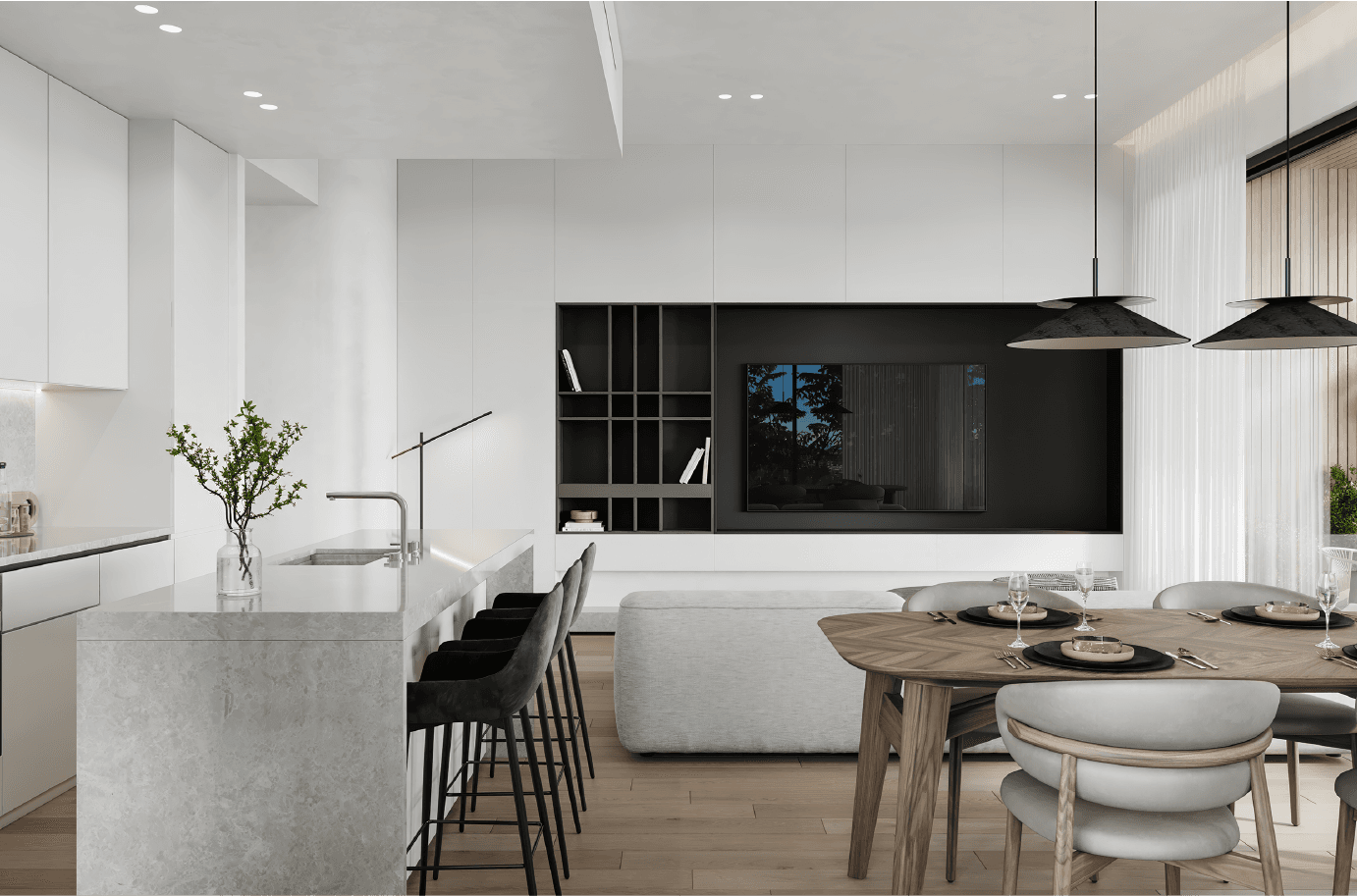 2-bedrooms apartments in Limassol, Cyprus.