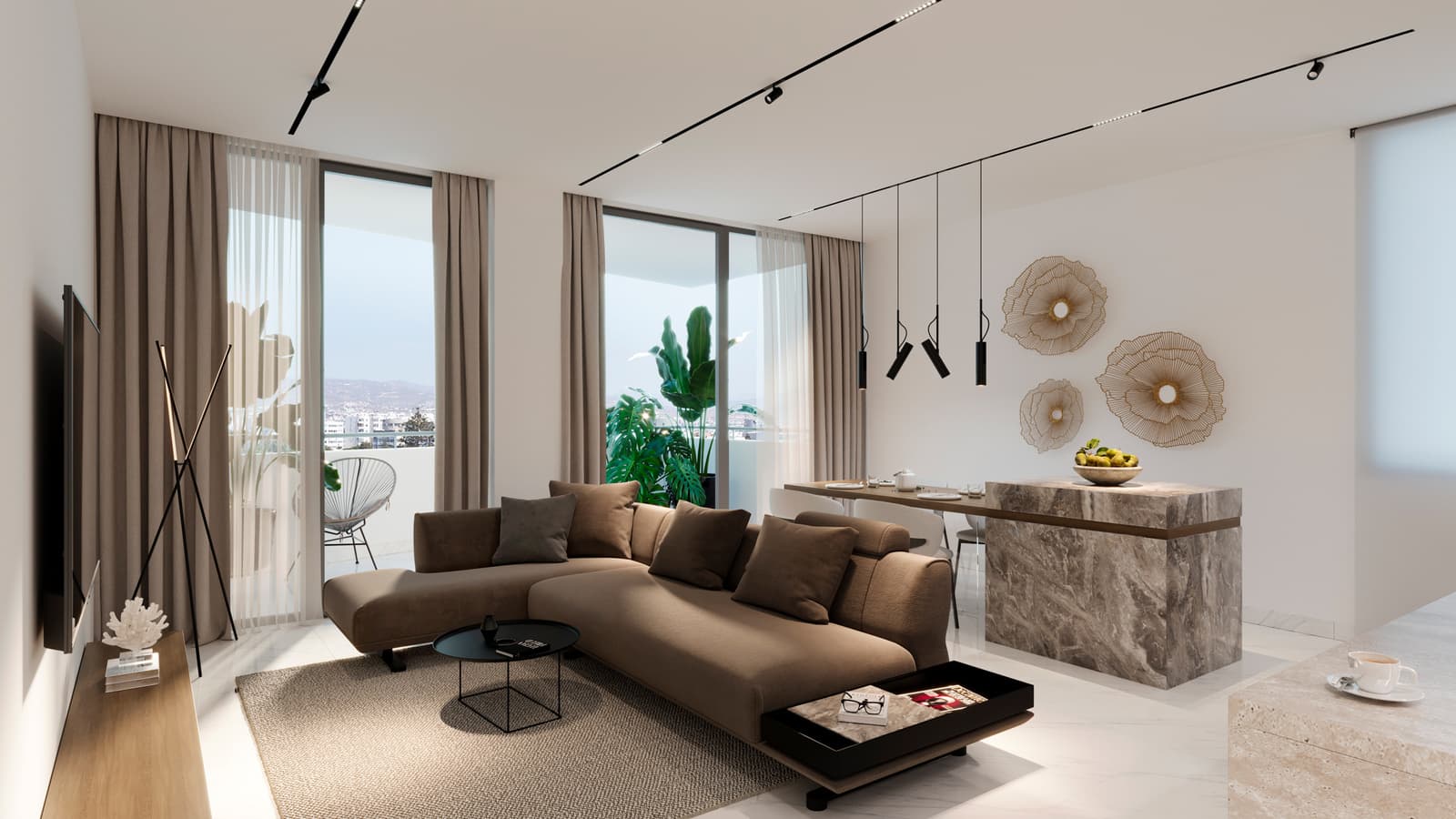 2-bedrooms apartments in Limassol, Cyprus.