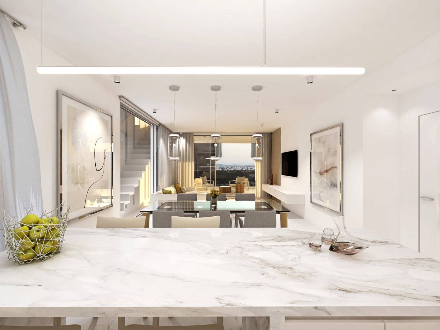 3-bedrooms apartments in Nicosia, Cyprus.