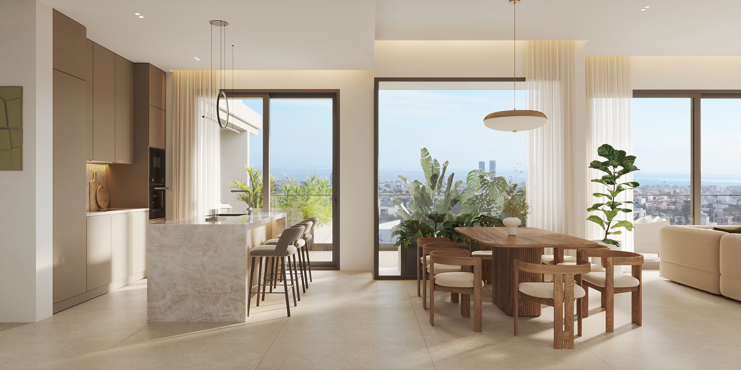 2-bedrooms apartments in Limassol, Cyprus.