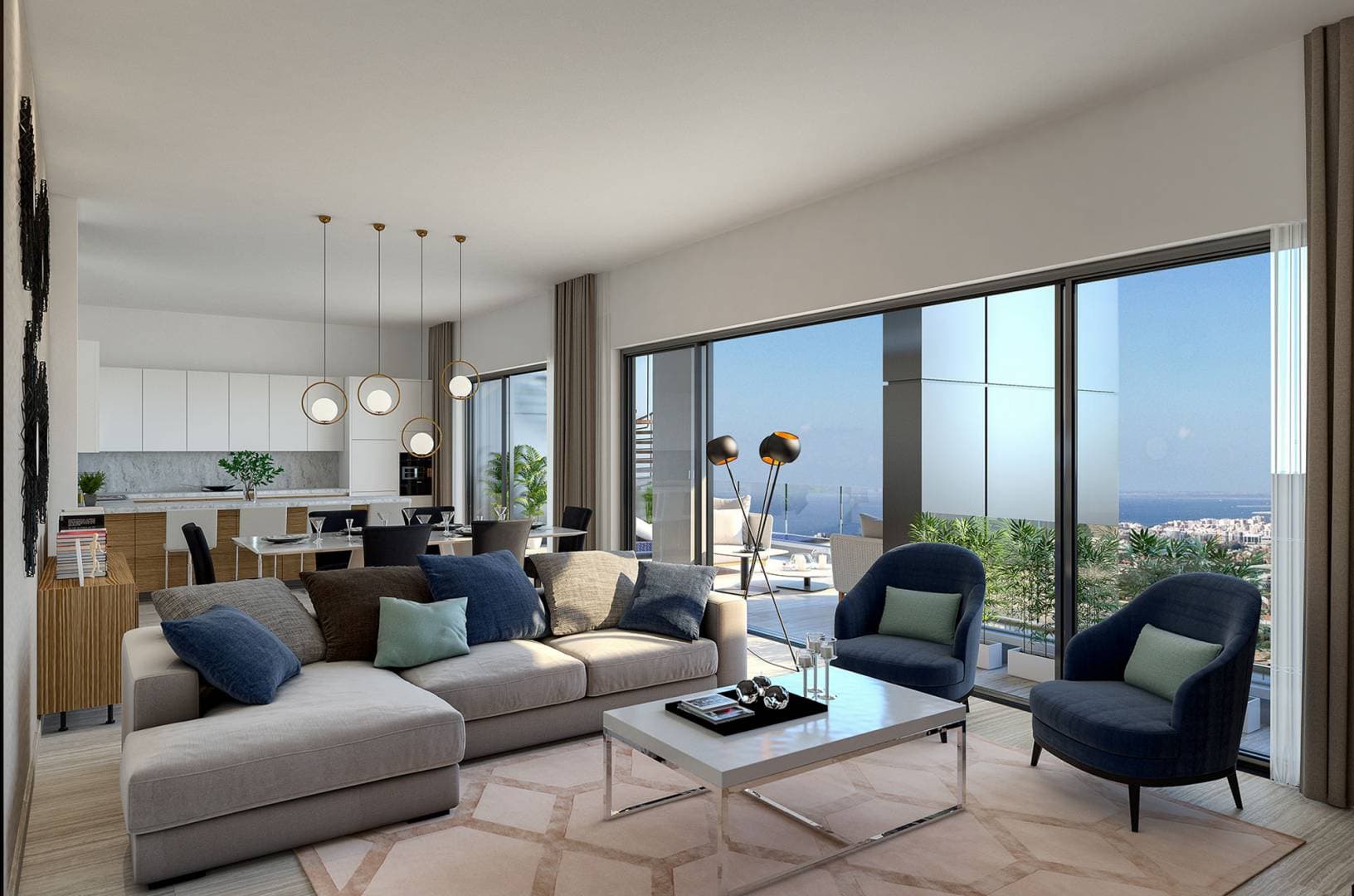 3-bedrooms apartments in Limassol, Cyprus.