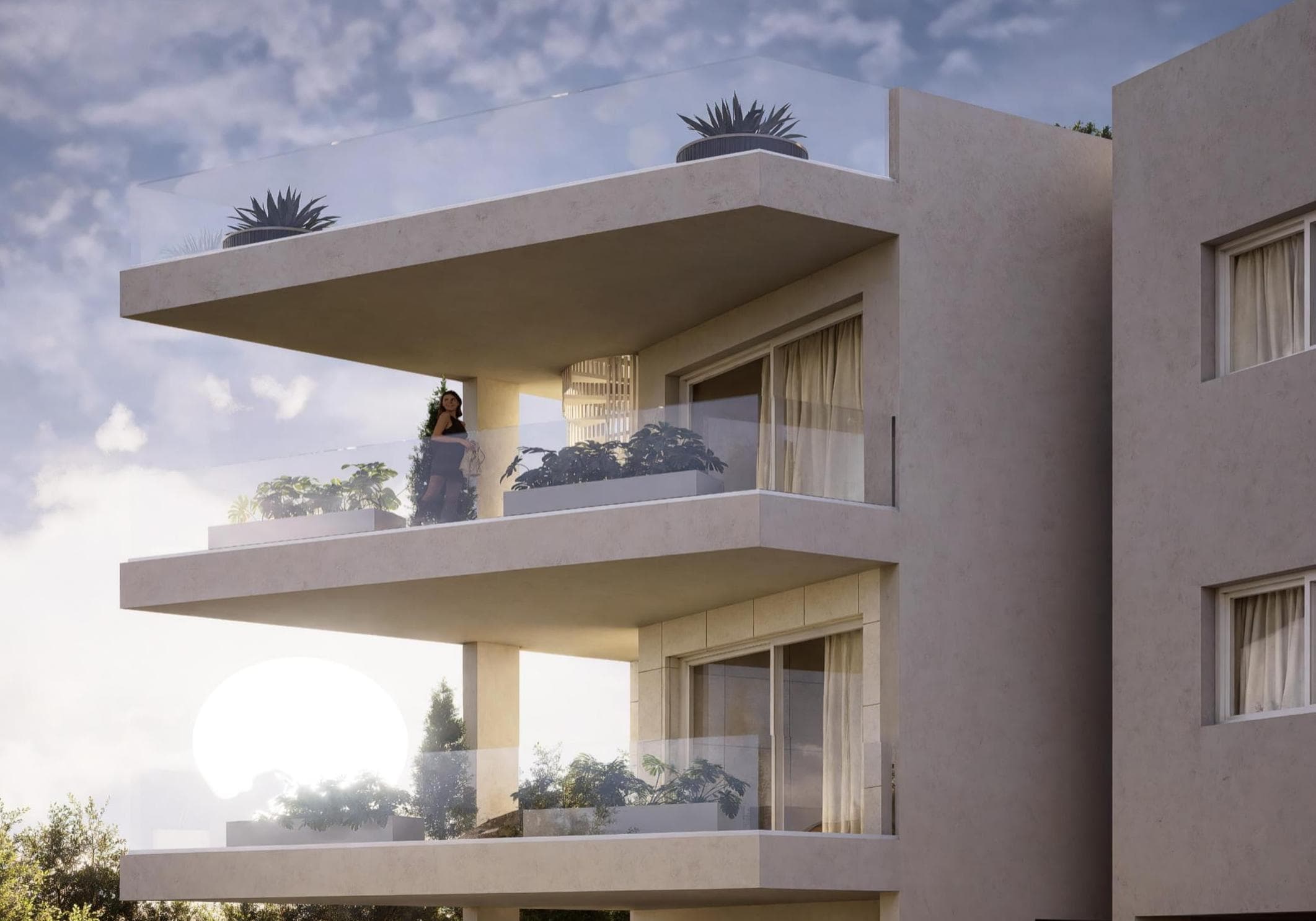 2-bedrooms apartments in Nicosia, Cyprus.