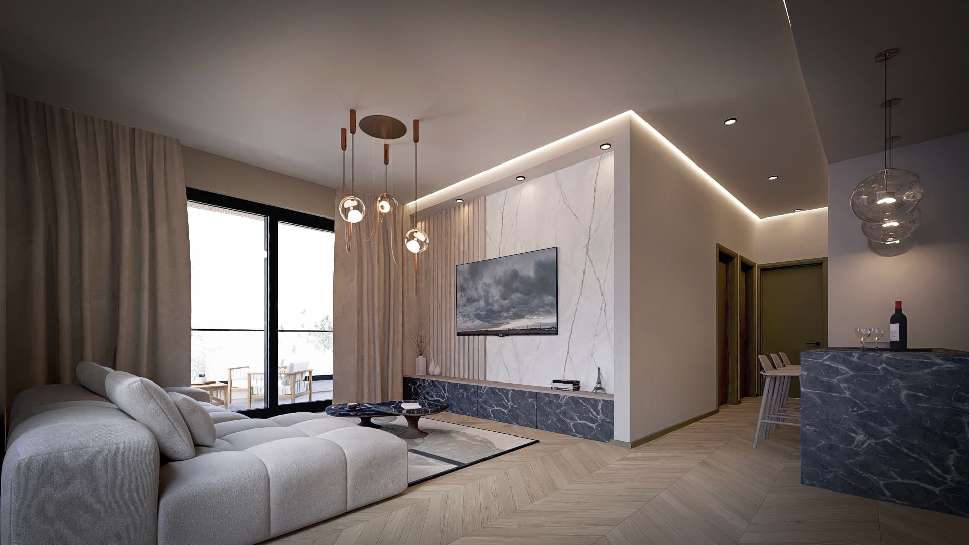 2-bedrooms apartments in Limassol, Cyprus.