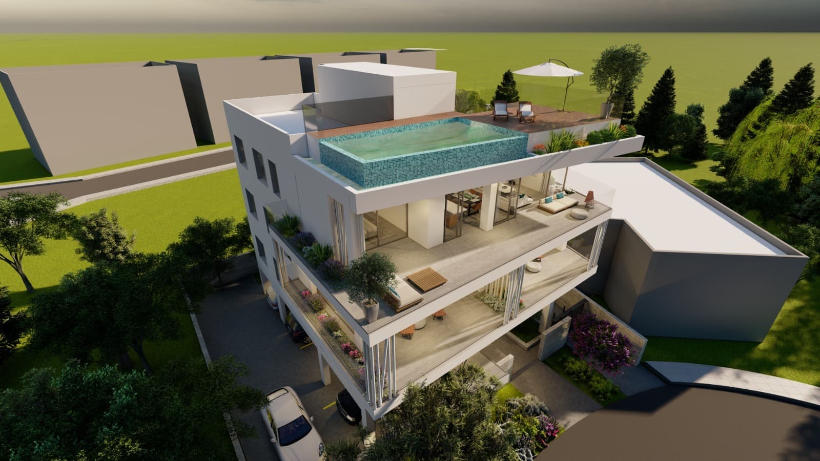 3-bedrooms apartments in Paphos, Cyprus.