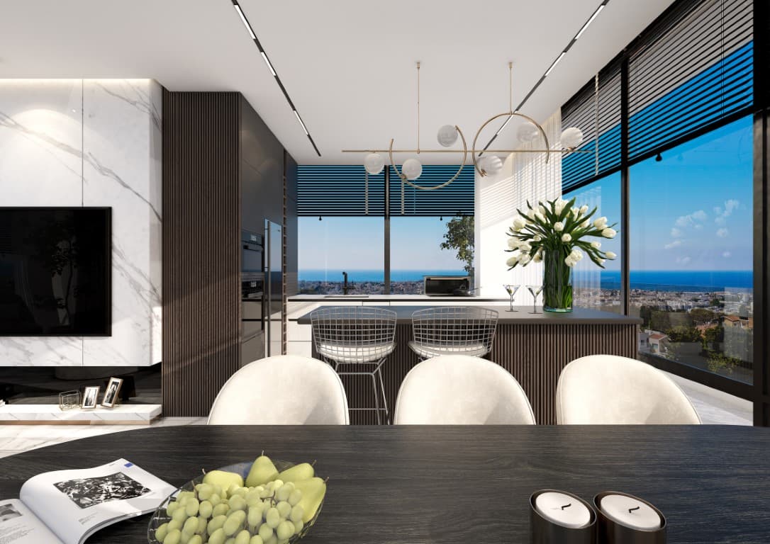 3-bedrooms apartments in Paphos, Cyprus.