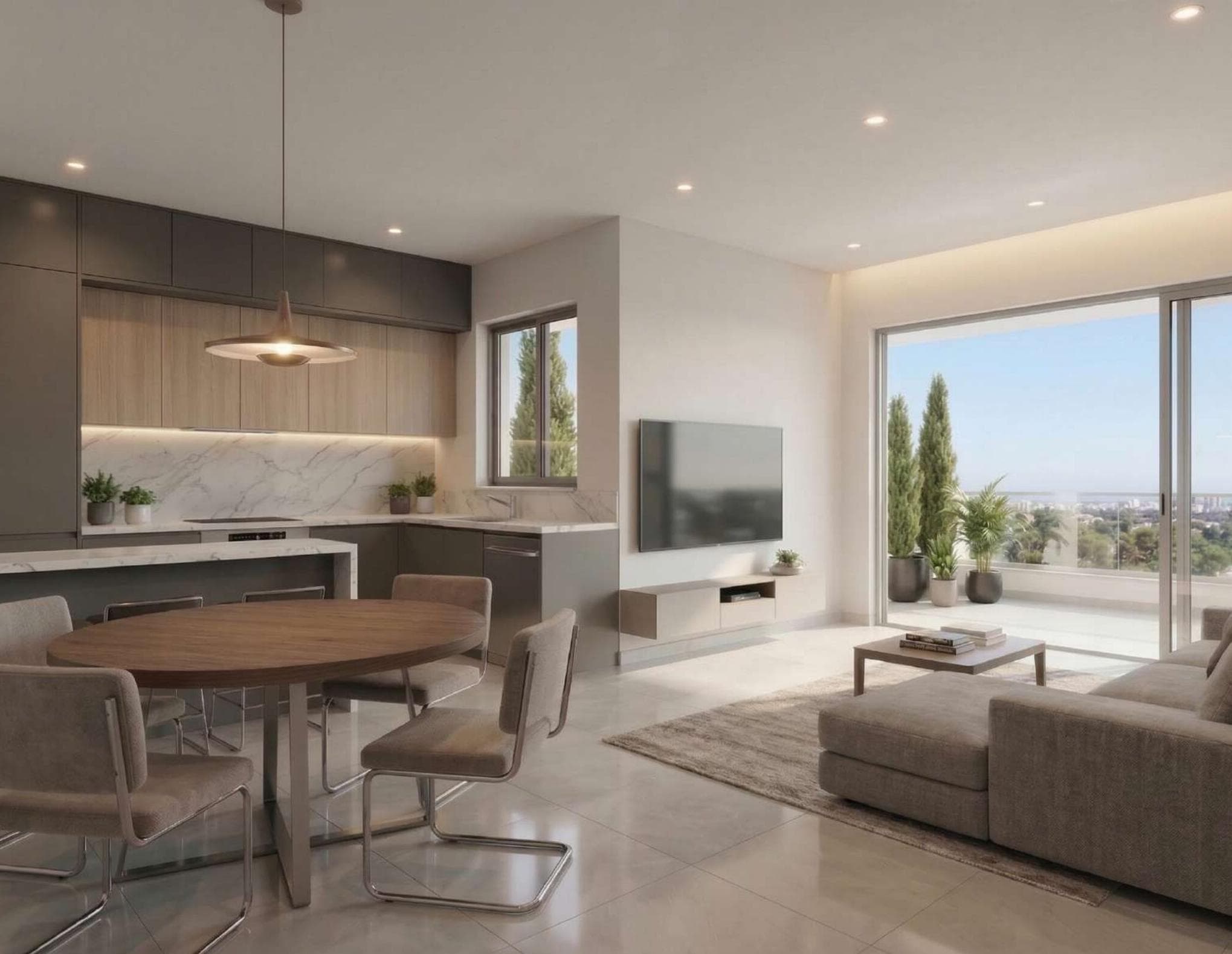 3-bedrooms apartments in Nicosia, Cyprus.