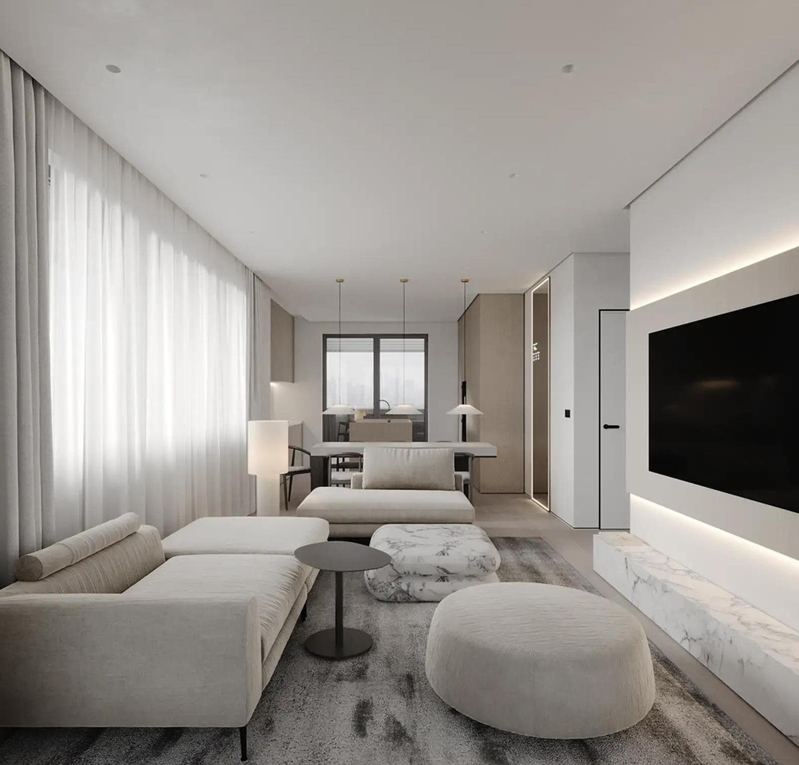 2-bedrooms apartments in Nicosia, Cyprus.