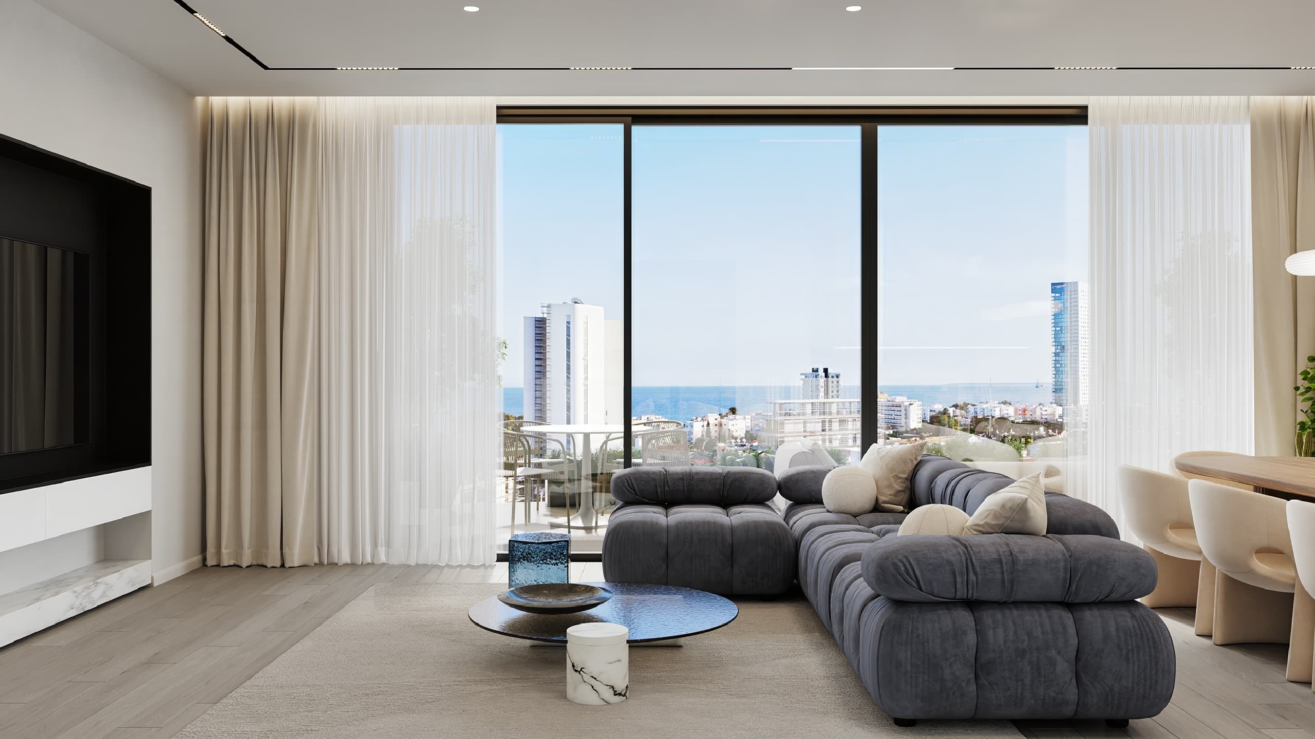2-bedrooms apartments in Limassol, Cyprus.