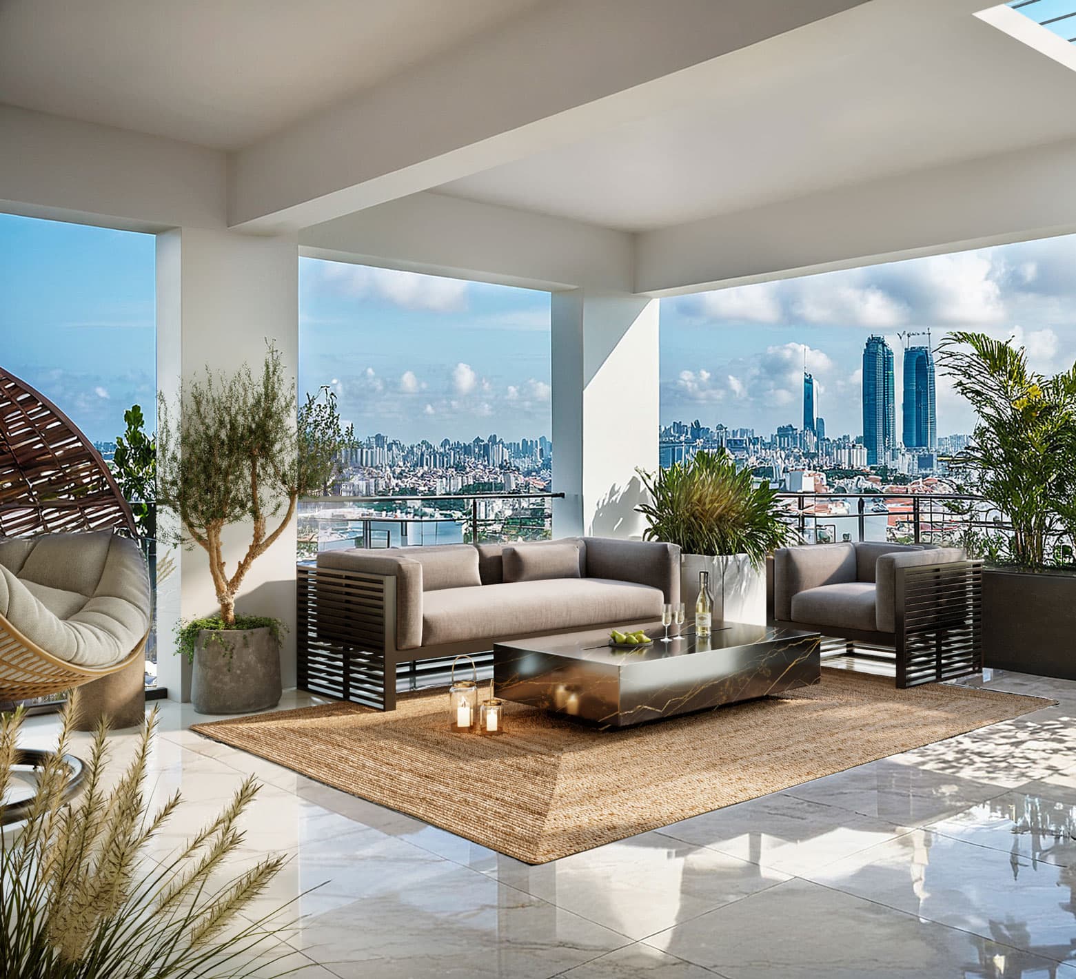 3-bedrooms apartments in Limassol, Cyprus.