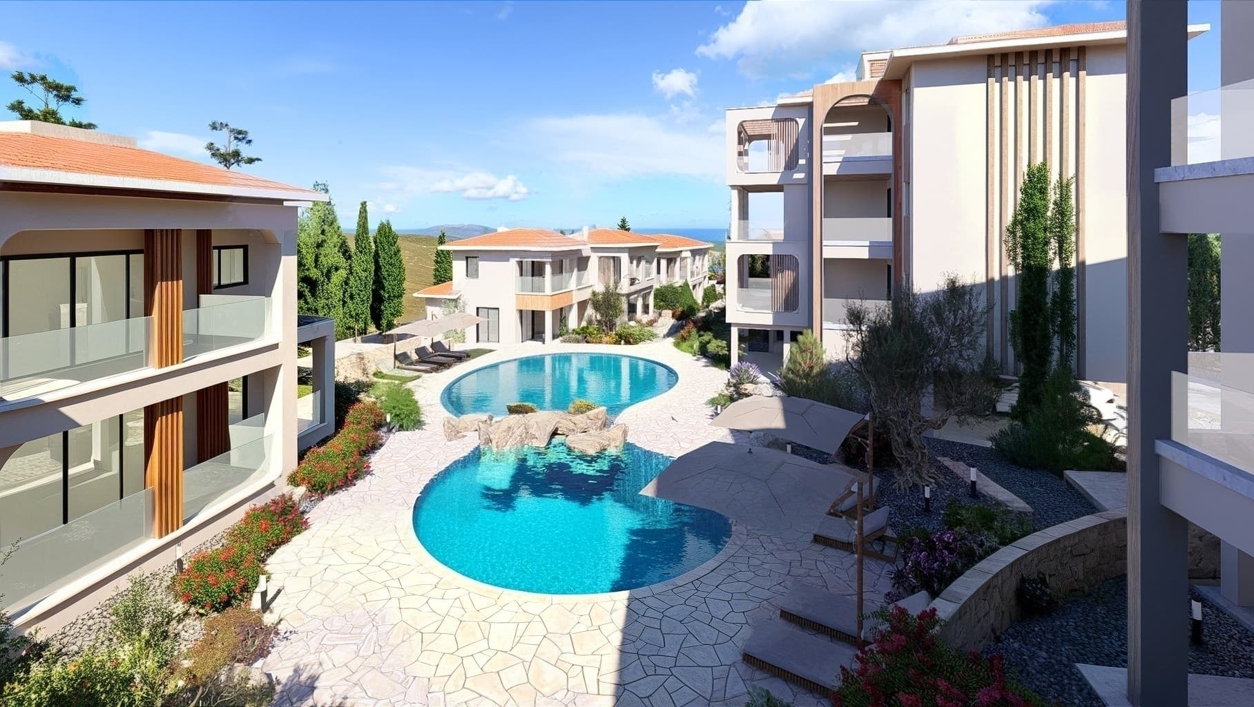 1-bedrooms apartments in Paphos, Cyprus.