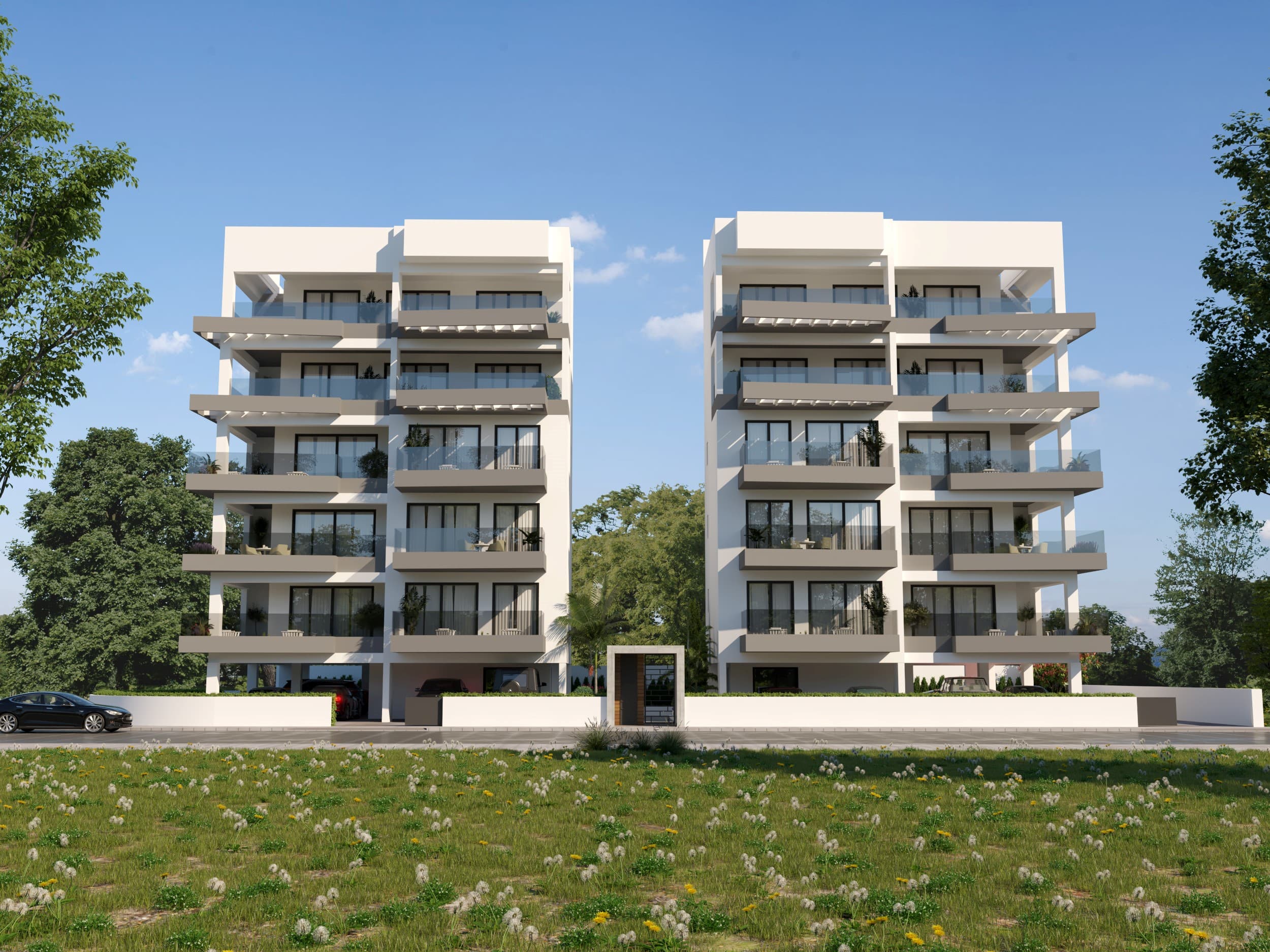 2-bedrooms apartments in Nicosia, Cyprus.