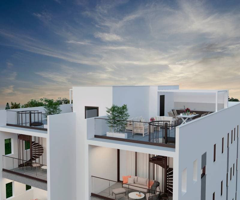 2-bedrooms apartments in Larnaca, Cyprus.