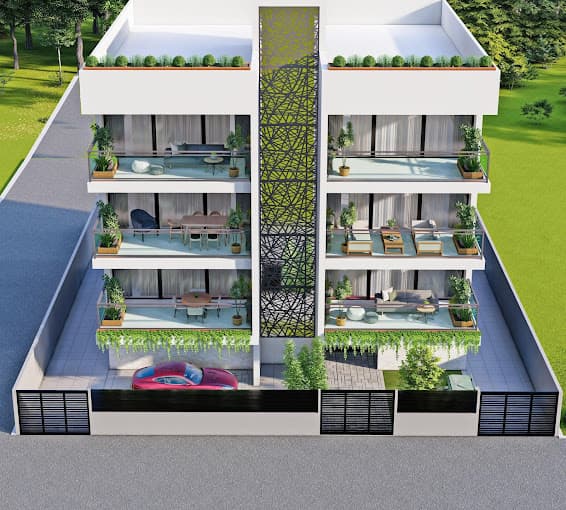 2-bedrooms apartments in Nicosia, Cyprus.