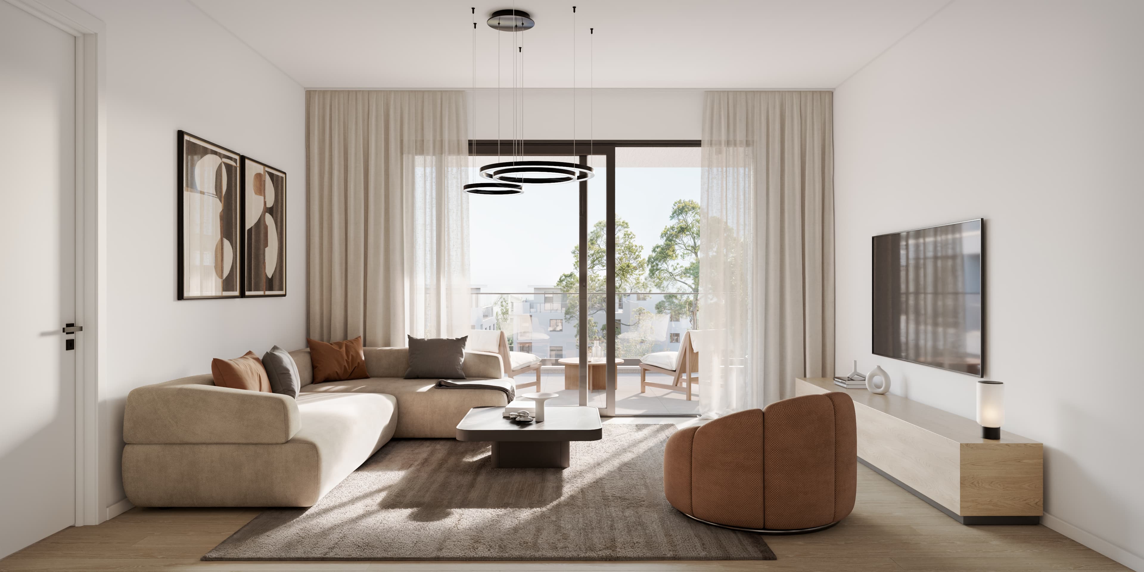 2-bedrooms apartments in Paphos, Cyprus.