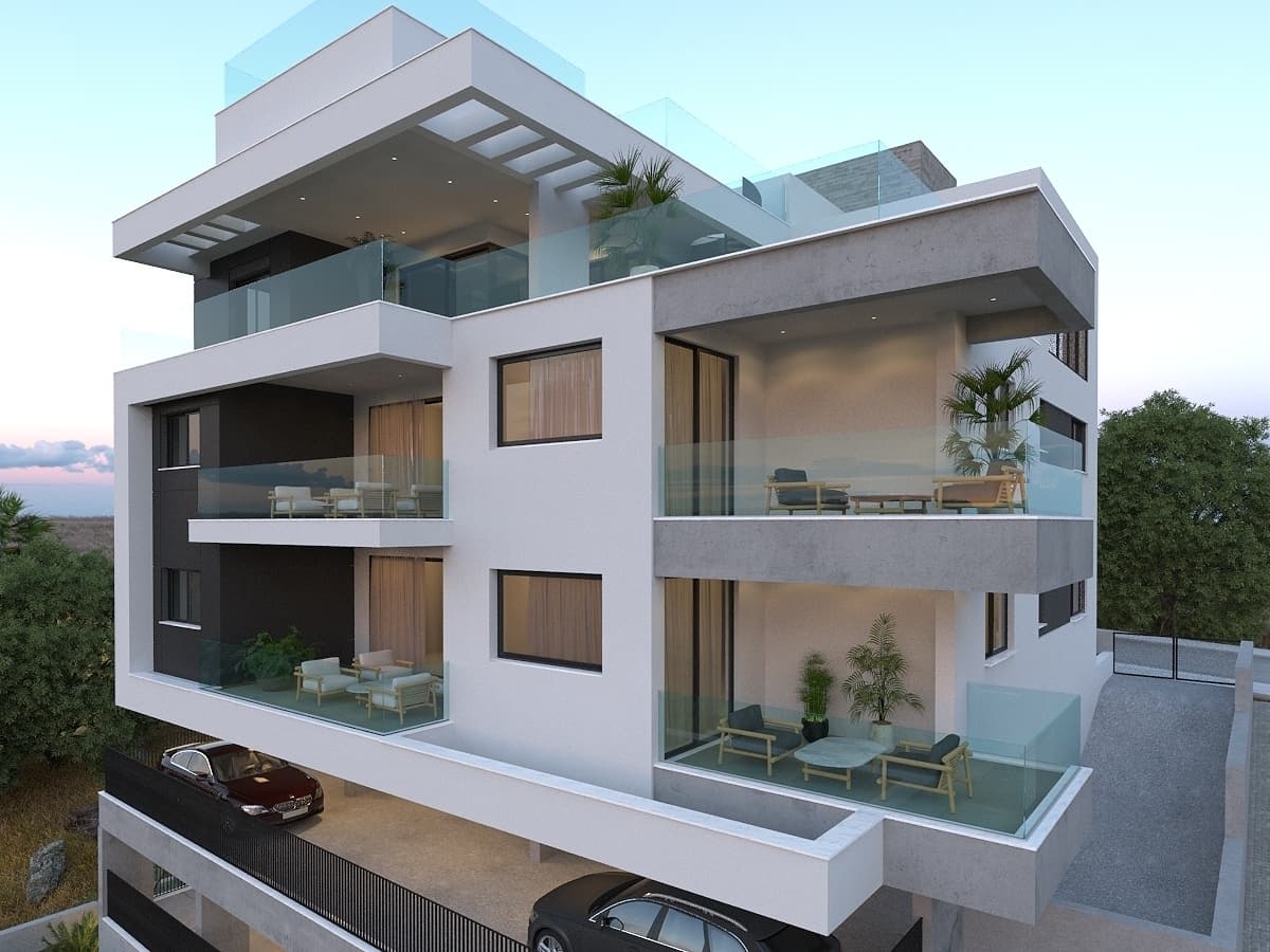 3-bedrooms apartments in Limassol, Cyprus.