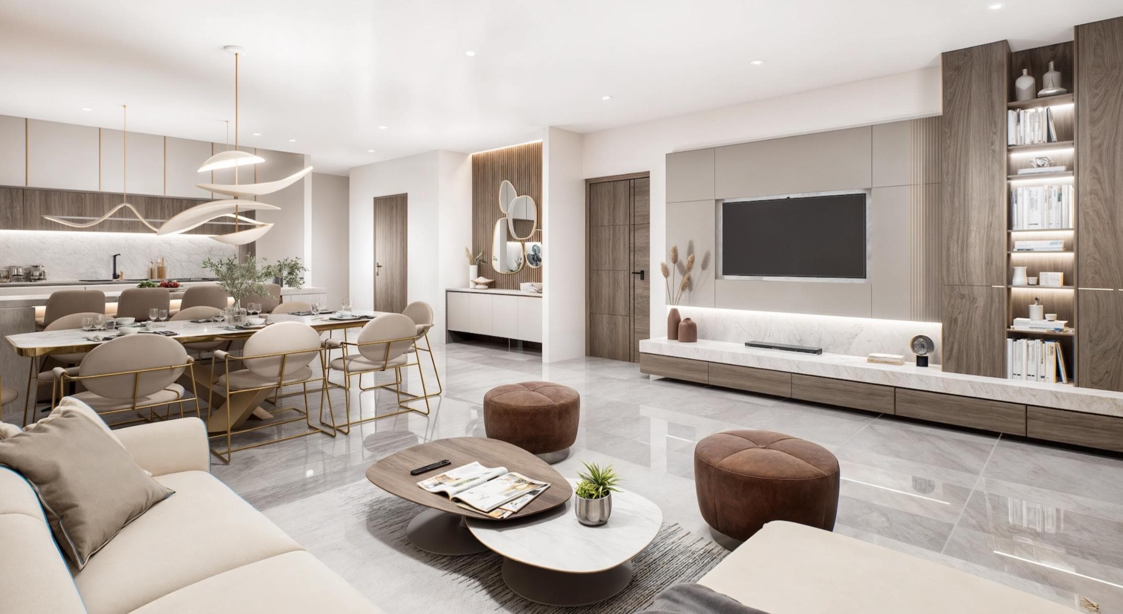 3-bedrooms apartments in Nicosia, Cyprus.