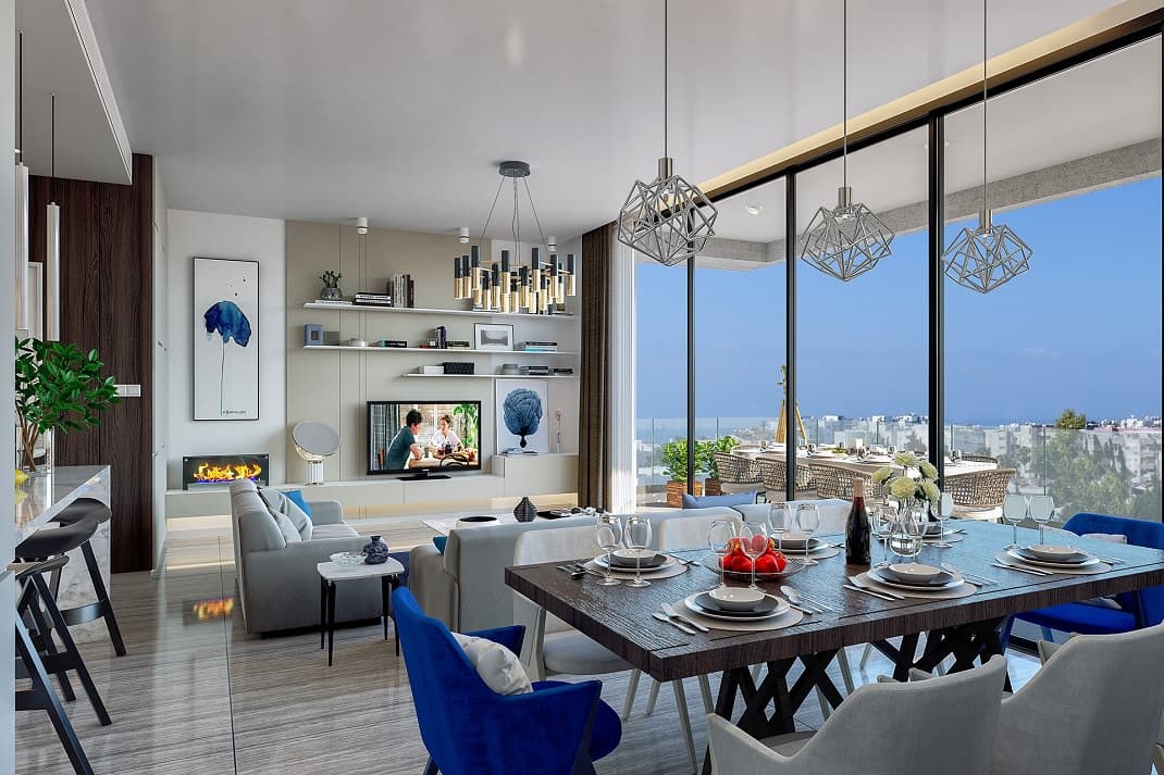 2-bedrooms apartments in Limassol, Cyprus.