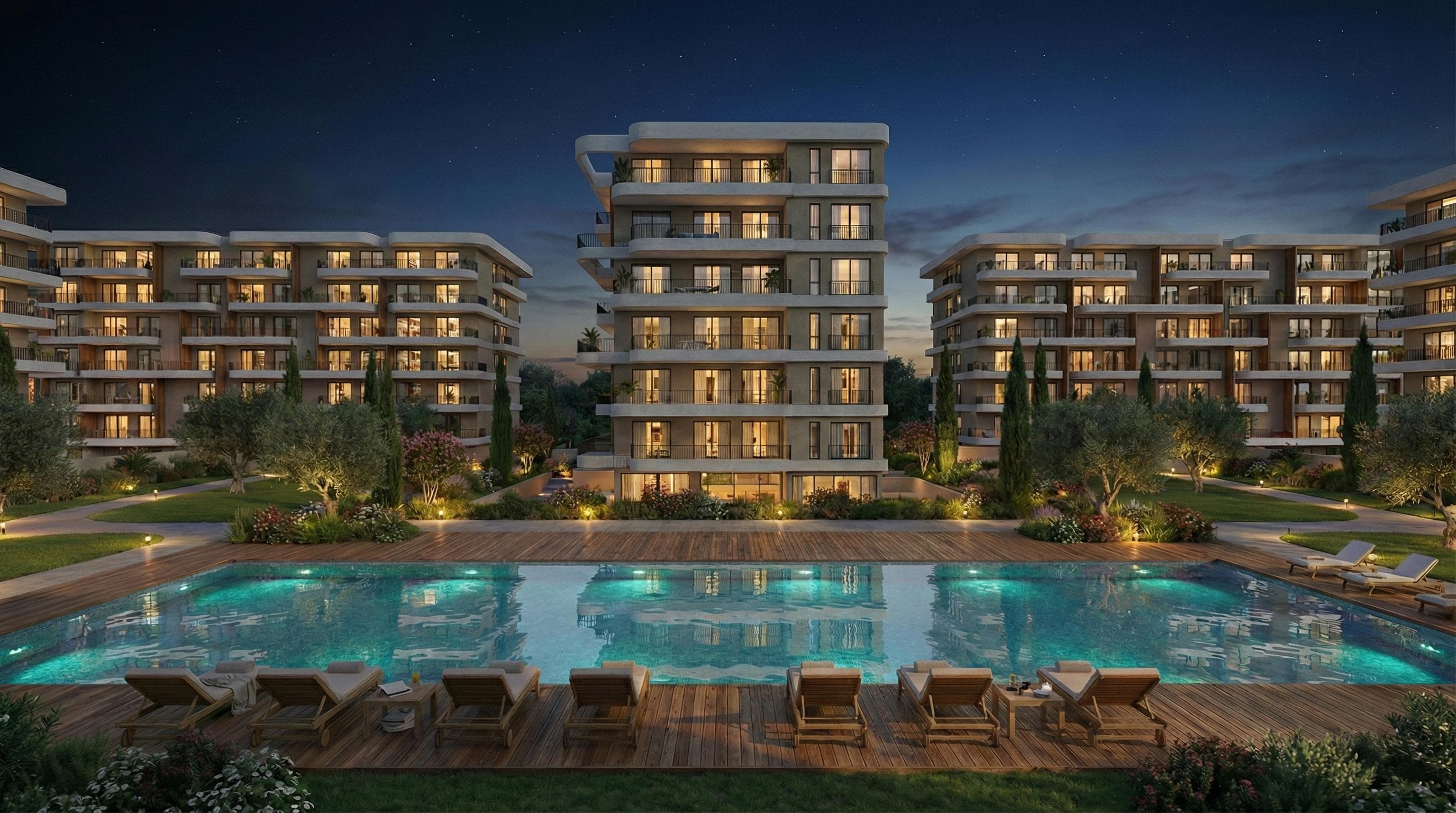 1-bedrooms apartments in Larnaca, Cyprus.