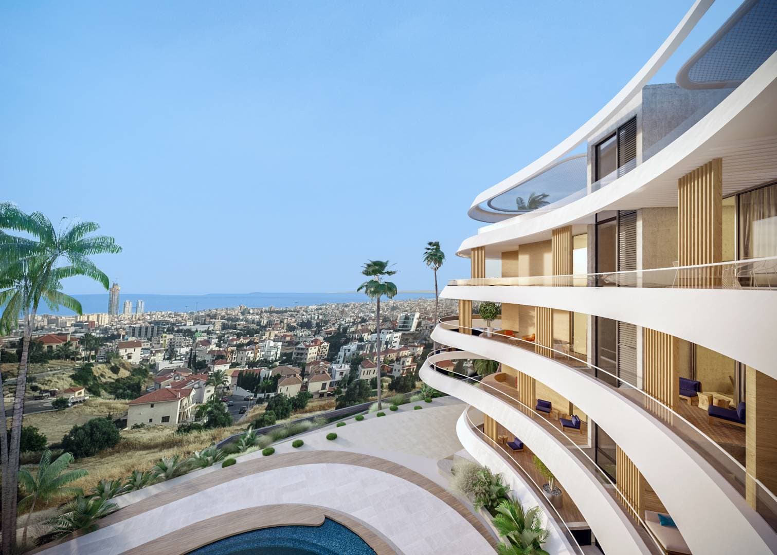 2-bedrooms apartments in Limassol, Cyprus.