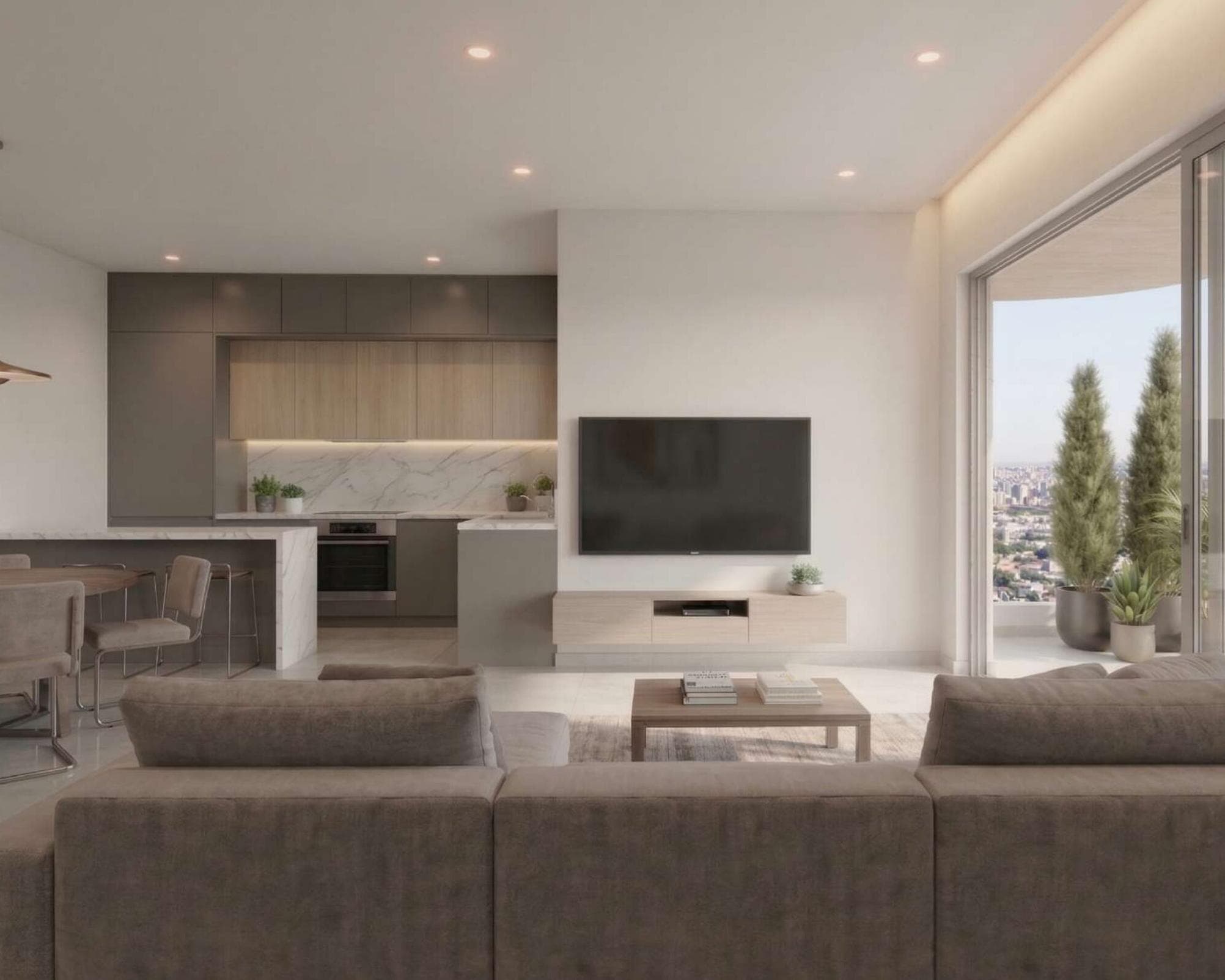 2-bedrooms apartments in Nicosia, Cyprus.