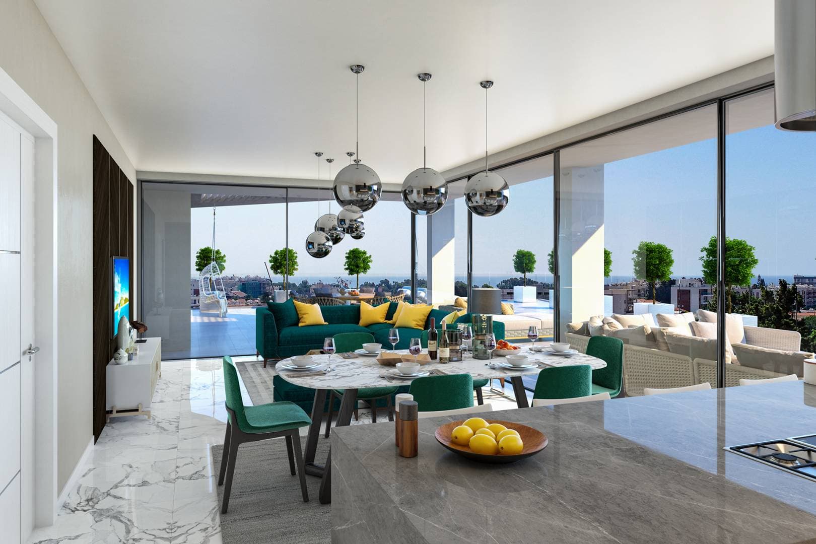 3-bedrooms apartments in Limassol, Cyprus.