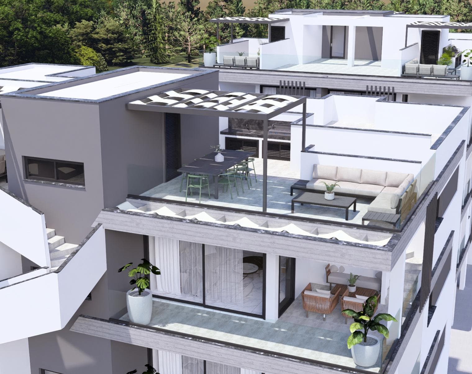 3-bedrooms apartments in Limassol, Cyprus.