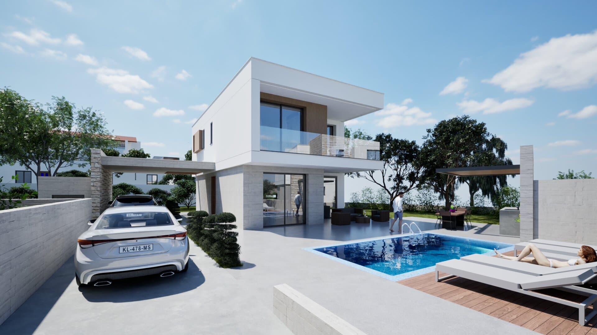 3-bedrooms house in Paphos, Cyprus.