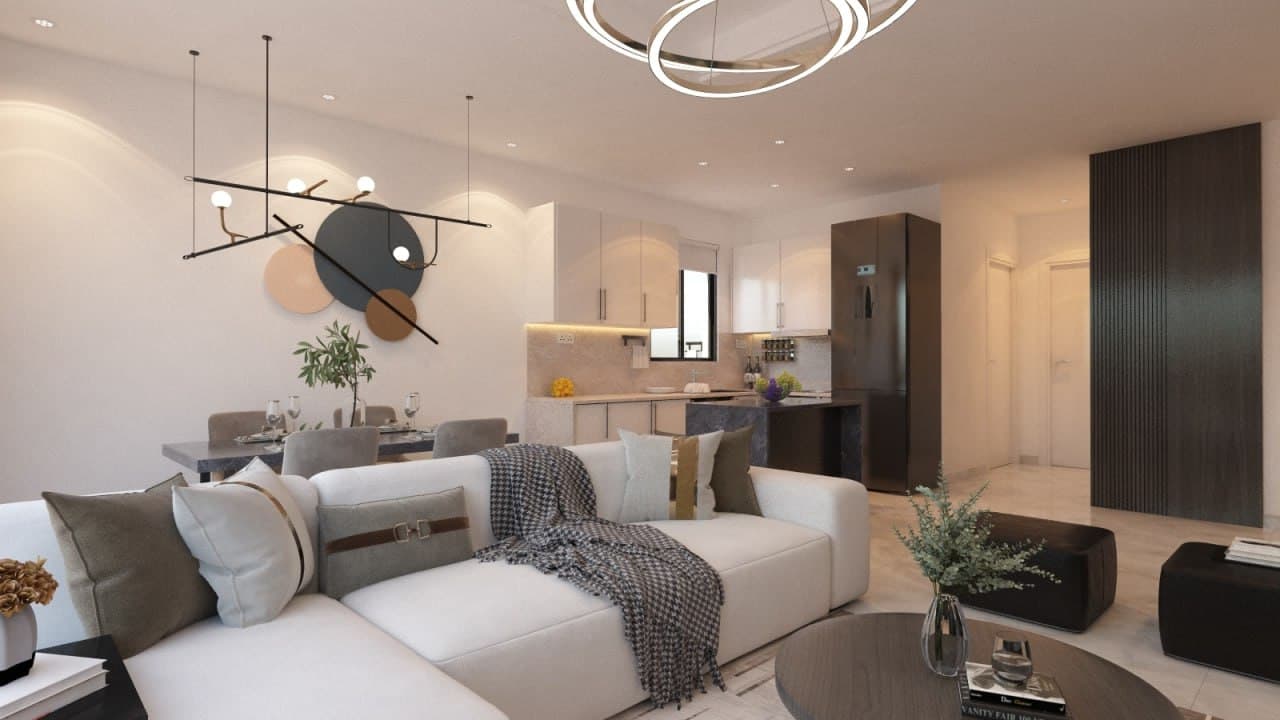 2-bedrooms apartments in Nicosia, Cyprus.