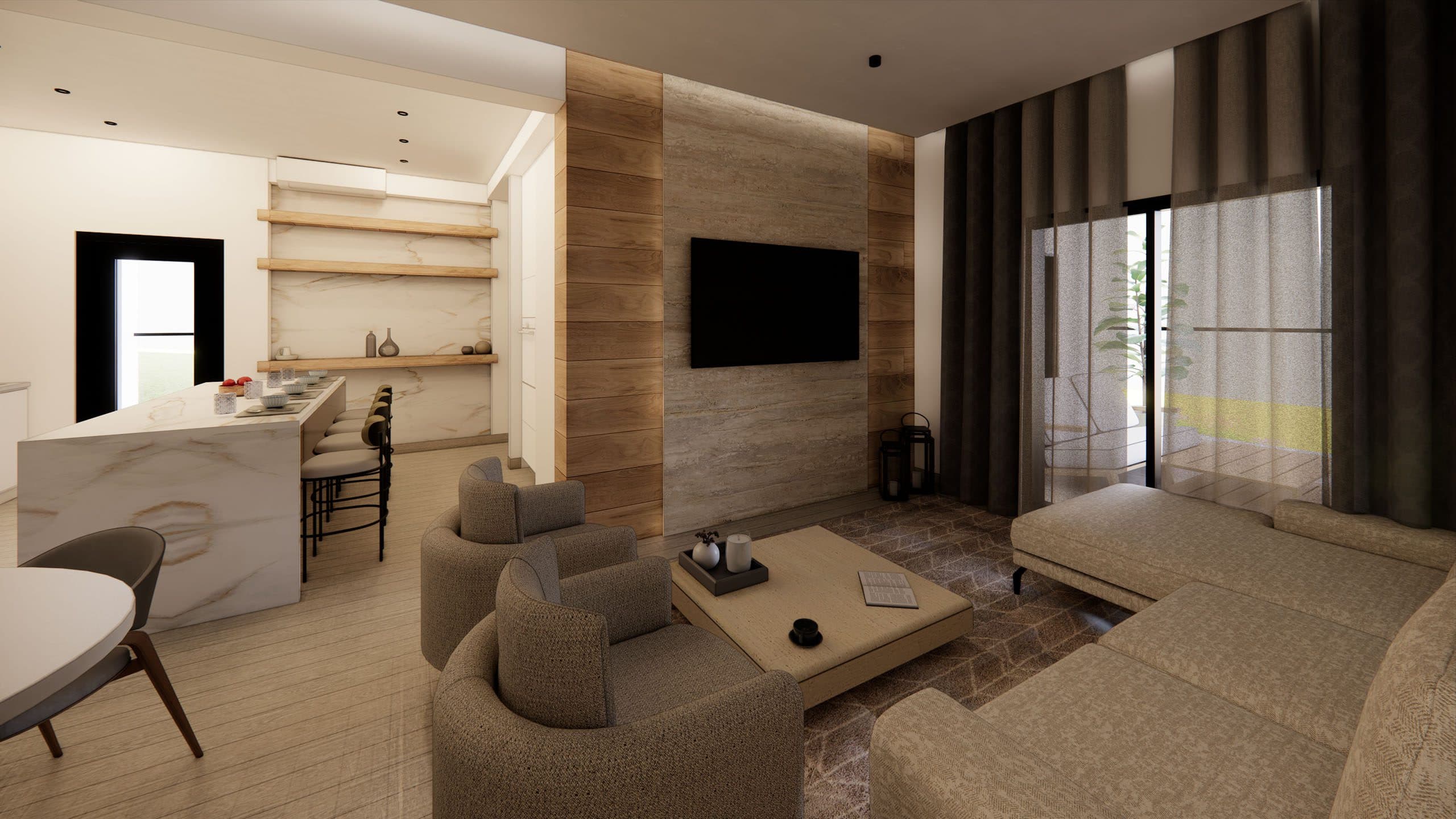 3-bedrooms apartments in Limassol, Cyprus.