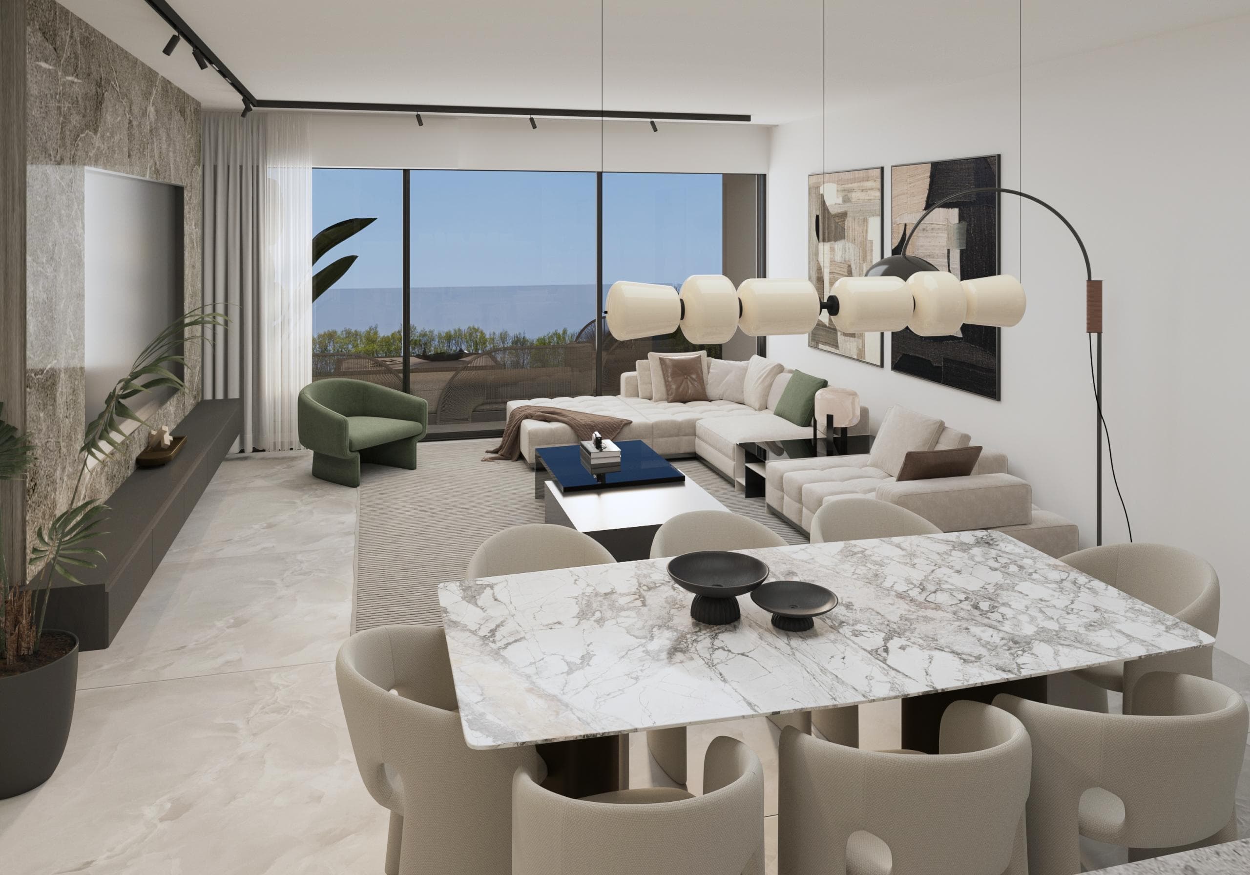 3-bedrooms apartments in Nicosia, Cyprus.