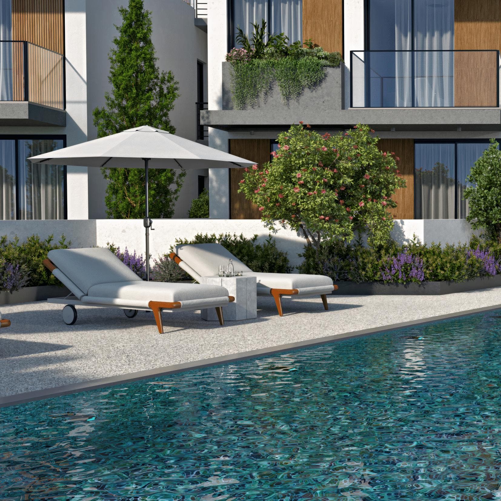 2-bedrooms apartments in Limassol, Cyprus.