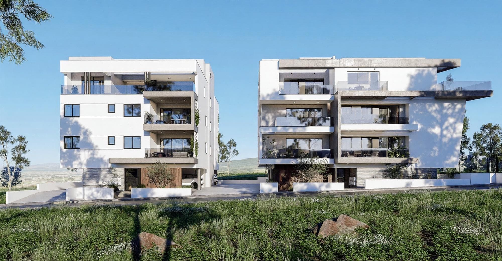 2-bedrooms apartments in Nicosia, Cyprus.