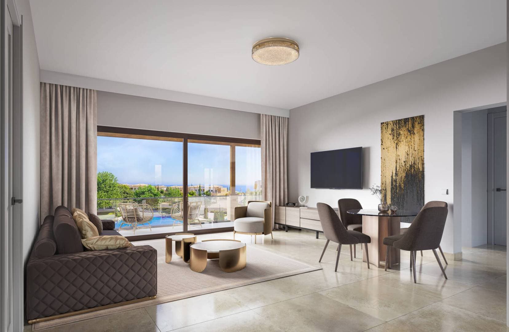 2-bedrooms apartments in Paphos, Cyprus.