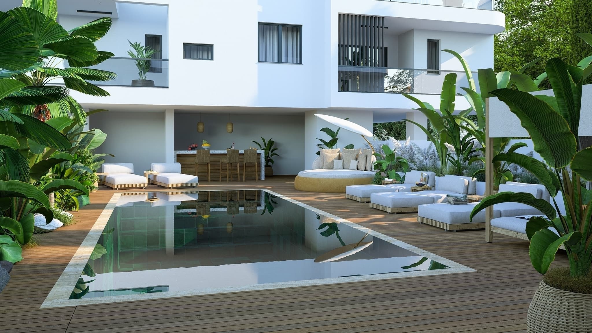 1-bedrooms apartments in Larnaca, Cyprus.