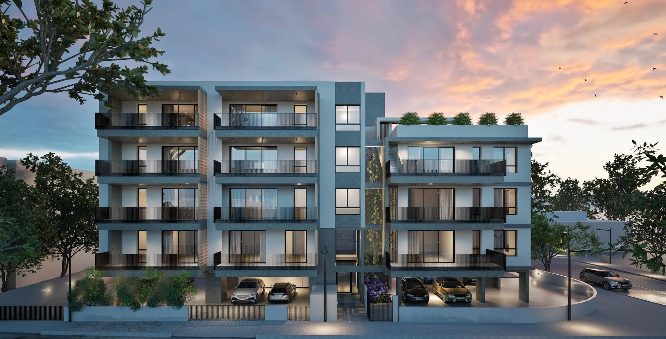 2-bedrooms apartments in Nicosia, Cyprus.