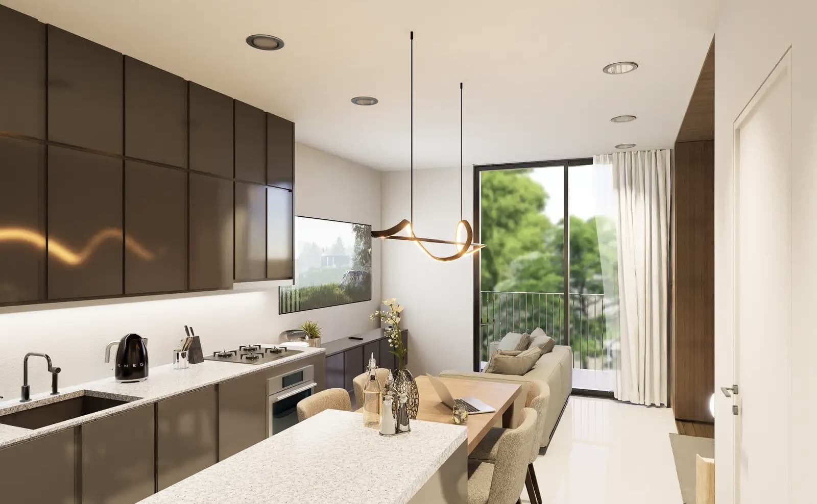 2-bedrooms apartments in Nicosia, Cyprus.