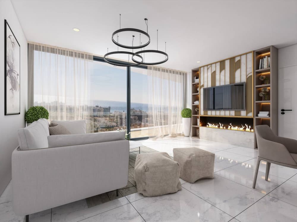 2-bedrooms apartments in Limassol, Cyprus.
