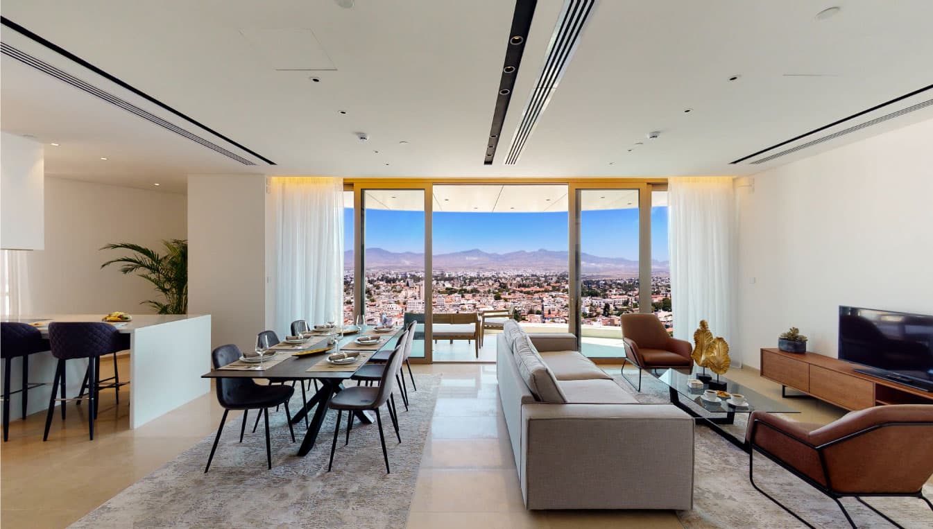2-bedrooms apartments in Nicosia, Cyprus.
