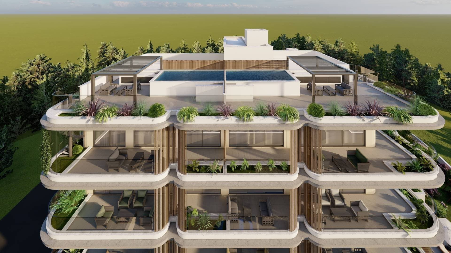 3-bedrooms apartments in Limassol, Cyprus.