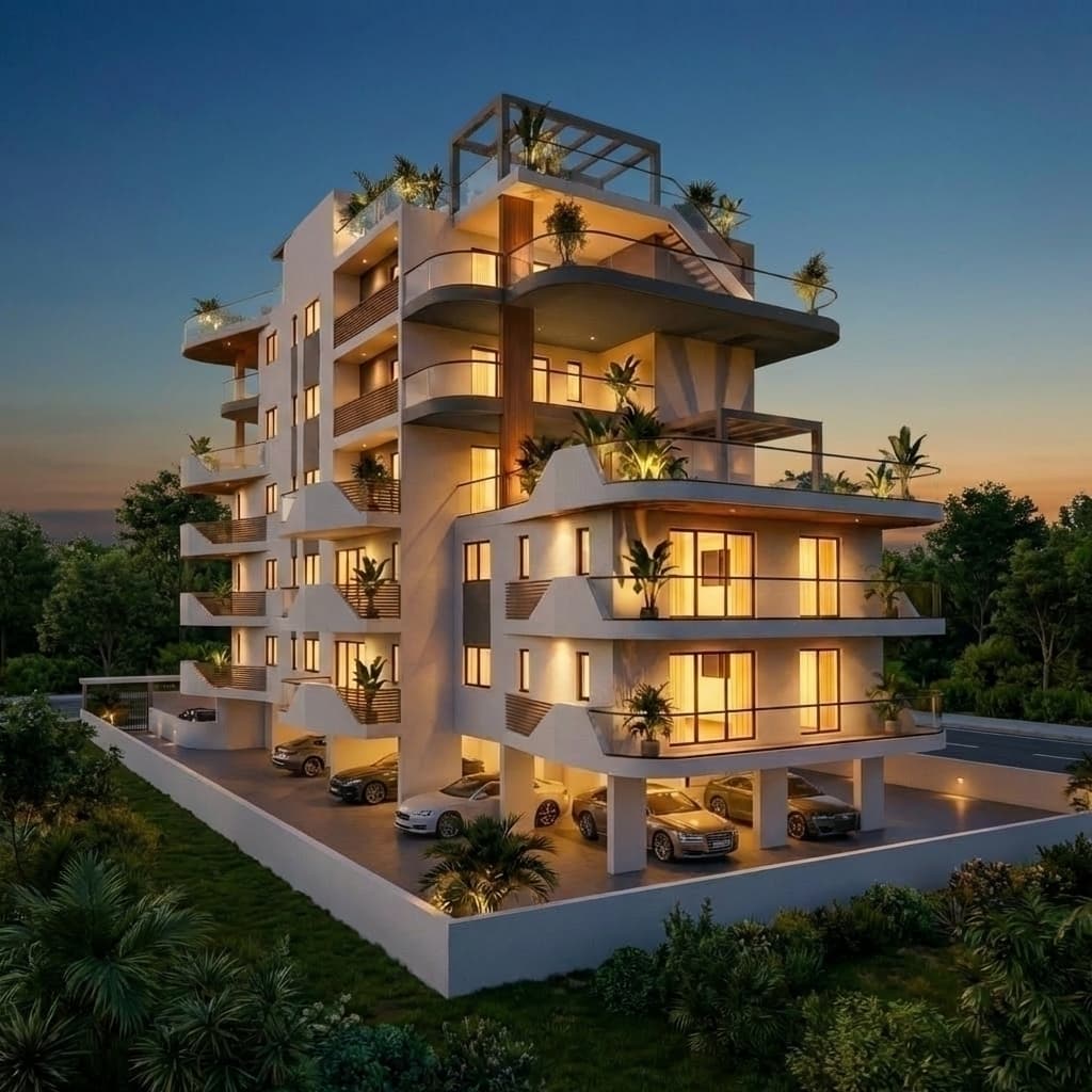 2-bedrooms apartments in Larnaca, Cyprus.